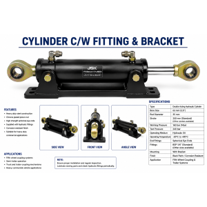CYLINDER C/W FITTING &  BRACKET