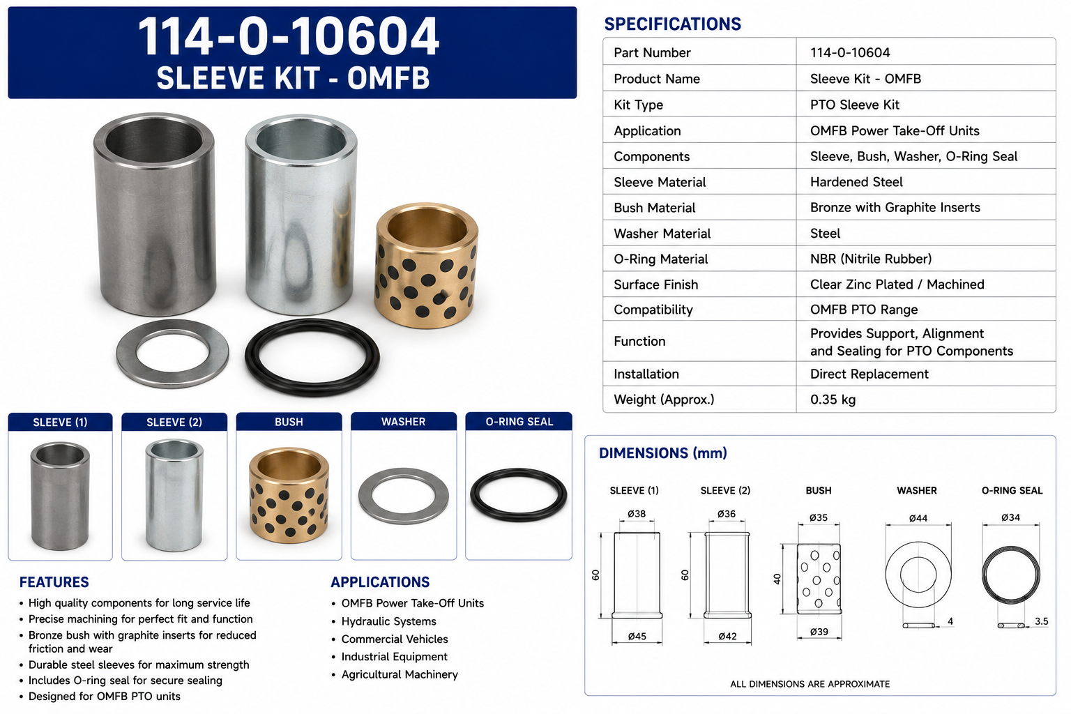 SLEEVE KIT - OMFB