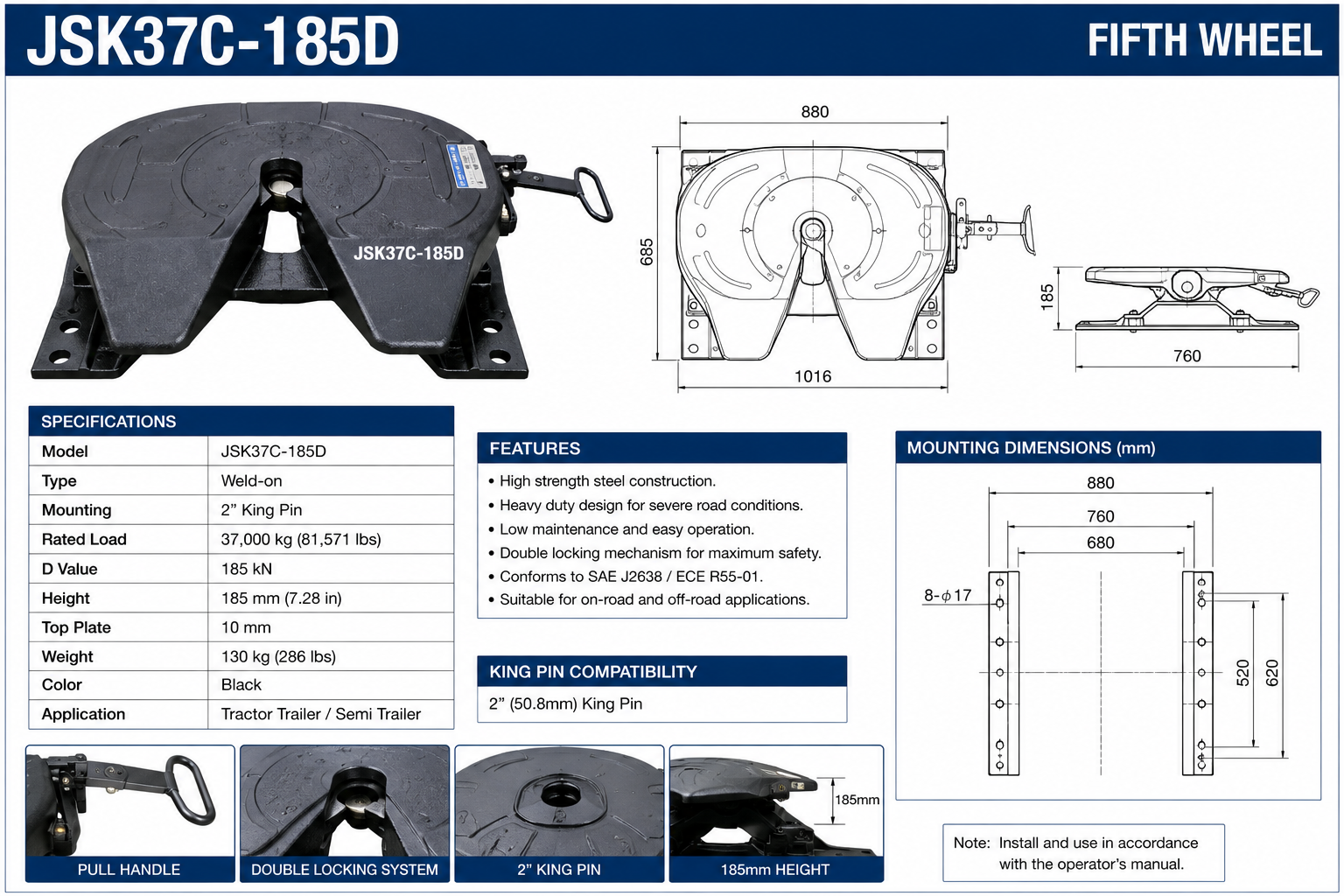 FIFTH WHEEL JSK37C-185D