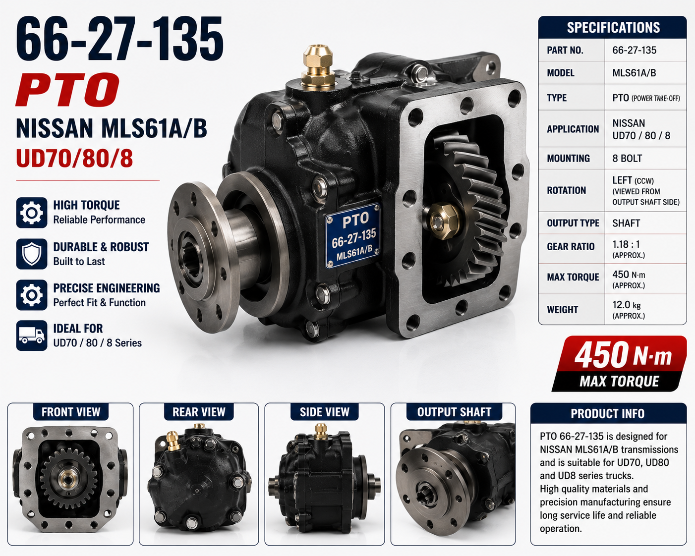 PTO NISSAN MLS61A/B UD70/80/85